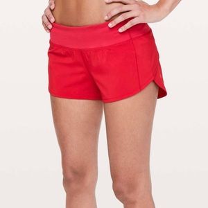 Lululemon Speed Up Short 2.5" Flamenco Red